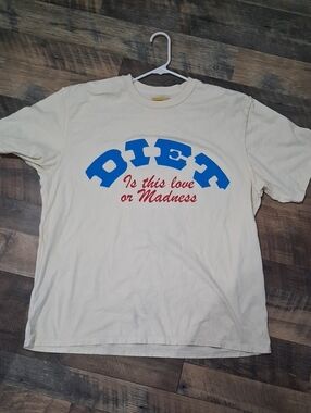 NWT Diet Starts Monday Madness Tee (Antique White) Sz. XL Unisex